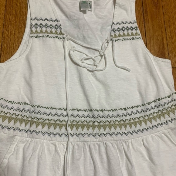 Aventura Womens Bianca Embroidered Dress White With Pockets Size XS Organic - Picture 3 of 9